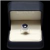 Image 3 : 14K WHITE GOLD 9.50CT SAPPHIRE 1.20CT DIAMOND RING