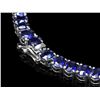Image 3 : 14K WHITE GOLD 40.00CT SAPPHIRE 1.30CT DIAMOND NECKLACE
