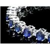 Image 2 : 14K WHITE GOLD 19.00CT SAPPHIRE 2.00CT DIAMOND BRACELET