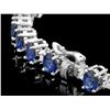 Image 3 : 14K WHITE GOLD 19.00CT SAPPHIRE 2.00CT DIAMOND BRACELET