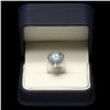 Image 3 : 14K WHITE GOLD 5.50CT AQUAMARINE 0.55CT DIAMOND RING