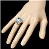 Image 4 : 14K WHITE GOLD 5.50CT AQUAMARINE 0.55CT DIAMOND RING