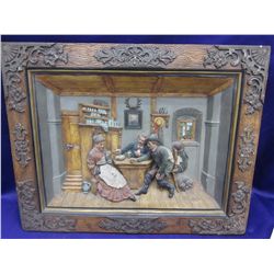 Italian Terra Cotta 3-D Plaque