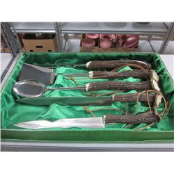 Staghorn Handled BBQ Set