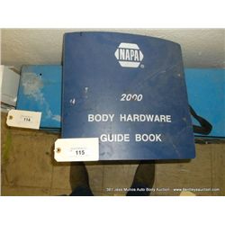 NAPA 2000 BODY HARDWARE GUIDE BOOK