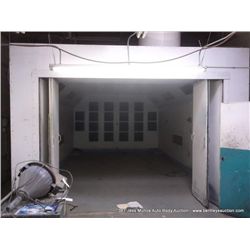 DEVILBISS MODEL XVD-6068-FM AUTOMOTIVE SPRAY BOOTH CUSTOMER MUST PAY $2,000.00 DEPOSIT FOR ROOF REPA