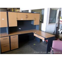 COMPUTER DESK WITH CABINET AND RETURN