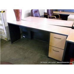 PRESSED WOOD OFFICE DESK WITH DRAWERS