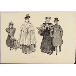 Charles Gibson Girl Orig Book Print 1896 LOVERS QUARREL