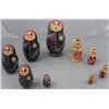 Image 1 : 2 Sets Russian Nesting Dolls 4 & 5 Pc Hand Painted USSR