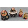 Image 4 : 2 Sets Russian Nesting Dolls 4 & 5 Pc Hand Painted USSR