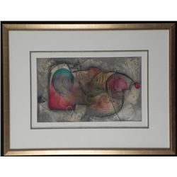 Eric Waugh Original Mixed Media Art Ling A2 Framed