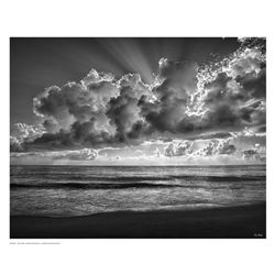 3 Eve Turek B & W Photo Art Prints Shoreline, Clouds