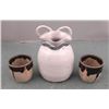 Image 2 : 3 Pc Pottery Set McCarter Artist Signed Vase, Cups