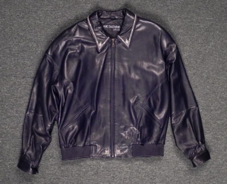 Marc Buchanan Pelle Pelle Black Leather Jacket Studded - Marc Buchanan Pelle Pelle Leather Jackets