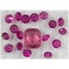 Image 1 : 19 Fuchsia Gemstones Gems 10 mm Round, Emerald Cut
