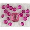 Image 2 : 19 Fuchsia Gemstones Gems 10 mm Round, Emerald Cut