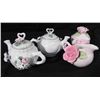 Image 2 : 4 Pc Ceramic Doll Tea Set Teapots Seymour Mann Romance