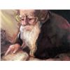 Image 2 : Original Drawing Old Man Reading Scripture Framed