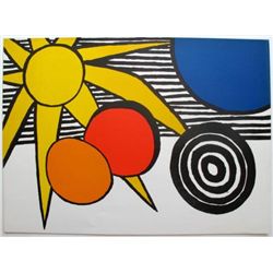 SUN WITH PLANETS 1973 Lithograph Alexander Calder