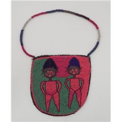 Yoruba Diviner's Bag Beaded Purse w/Male Figures-Africa