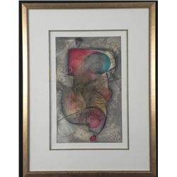 Eric Waugh Original Mixed Media Art Ling A1 Framed