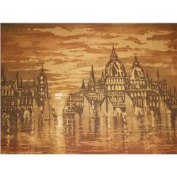 Venetian City By Dunn.. Etching Signed and Numbered