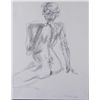 Image 1 : Betty Snyder Rees Original 2 sided Drawing Nude Woman