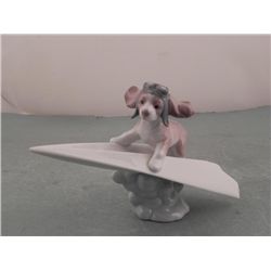 Lladro Porcelain Figurine #6665 Lets Fly Away Dog