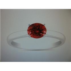 Genuine 1.06 carat Ruby 14 k white gold ring