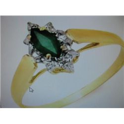 1/4 carat Emerald Ring Marquis cut