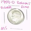 Image 1 : 1959-D ROOSEVELT SILVER DIME *NICE EARLY MS HIGH GRADE DIME*!! DIME CAME OUT OF SAFE!!