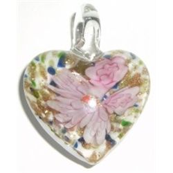 BEAUTIFUL HAND BLOWN GLASS PENDANT!! PENDANT CAME OUT OF SAFE!!