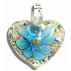 BEAUTIFUL HAND BLOWN GLASS PENDANT!! PENDANT CAME OUT OF SAFE!!