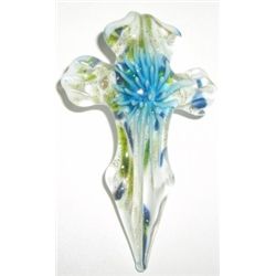 BEAUTIFUL HAND BLOWN GLASS PENDANT!! PENDANT CAME OUT OF SAFE!!