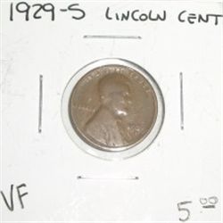 1929-S LINCOLN WHEAT PENNY *NICE EARLY VERY FINE GRADE PENNY*!! PENNY CAME OUT OF SAFE BOX!!