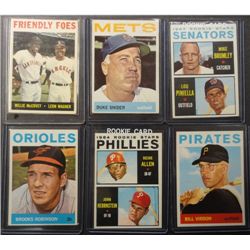 6 - 1964 Topps Baseball Star & Rookie Lot, mostly EX-EM