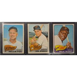7 - 1965 Topps Baseball Star Card Lot, mostly EM-EX.