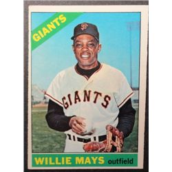 1966 Topps #1 Willie Mays  Very Good, light surface stain, No Crease.