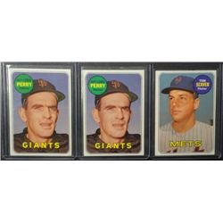 9 - 1968 & 69 Topps Baseball Star Card Lot with '69 Seaver.
