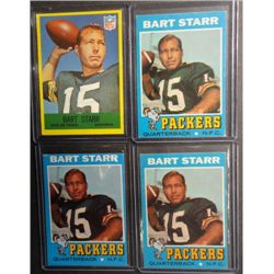 Bart Starr Football Lot (4 cards)    Excellent Condition.