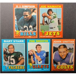 1971 Topps Football Star Card Lot (5 cards) EM-EX