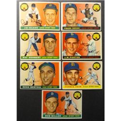 1955 Topps Detroit Tigers Team Lot (7 Cards)  mostly EX or Better.