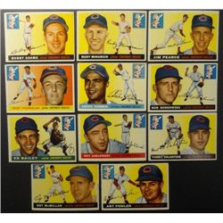 1955 Topps Cincinnati Redlegs Team Lot (11 Cards)  Nice EX-EM.