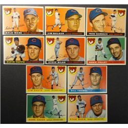 1955 Topps Chicago Cubs Team Lot (11 Cards).  Nice EM-NM.