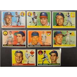 1955 Topps Semi-Star Lot (8 Cards)   Nice EX+ - EM.