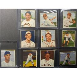 10 - 1950 Bowman Baseball Cards.
