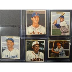 5 - 1950 Bowman Baseball Cards.