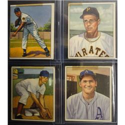 4 - 1950 Bowman Baseball Cards.