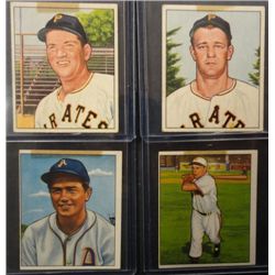 4 - 1950 Bowman Baseball Cards.